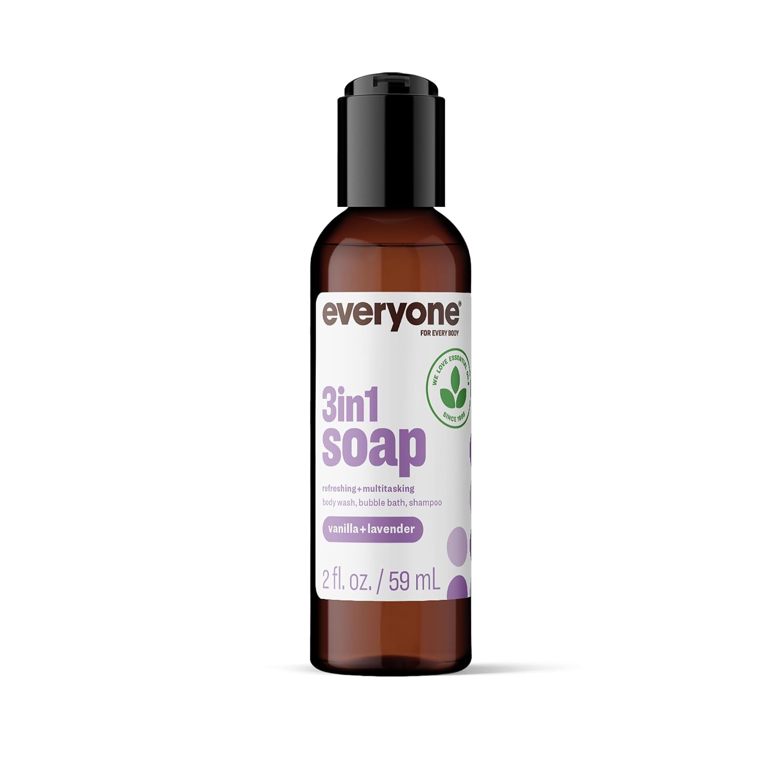 Everyone 3-in-1 Soap Body Wash Bubble Bath Shampoo Coconut Lemon 32oz 2pk | Natural essential oil formula | body wash | shampoo | bubble bath in one | coconut lemon scent | bulk value 2-pack