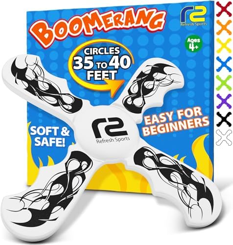 Boomerang for Kids - Fun & Easy To Use - Toys for Ages 8-13 - Birthday Gifts for Kids 5 6 7 8 9 10 Year Old Boy Gift - Best Outdoor Summer Gifts For