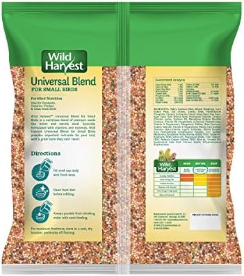 Wild Harvest Universal Blend For Small Birds 3 Pounds, Foritified Nutrition