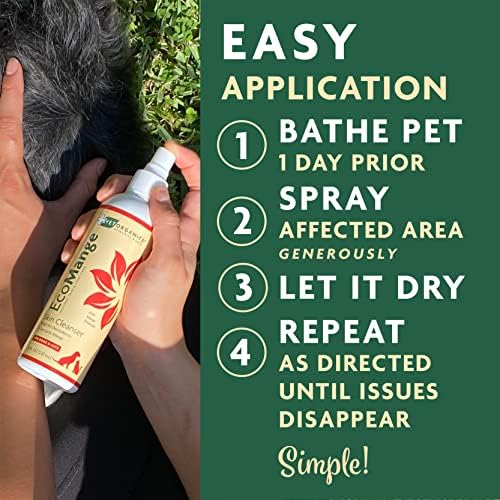 EcoMange Mange Relief for Dogs & Cats – 8 Oz. Cat & Dog Itch Relief