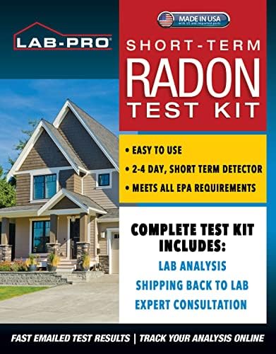 LABPRO Short-Term Radon Test Kit for Home