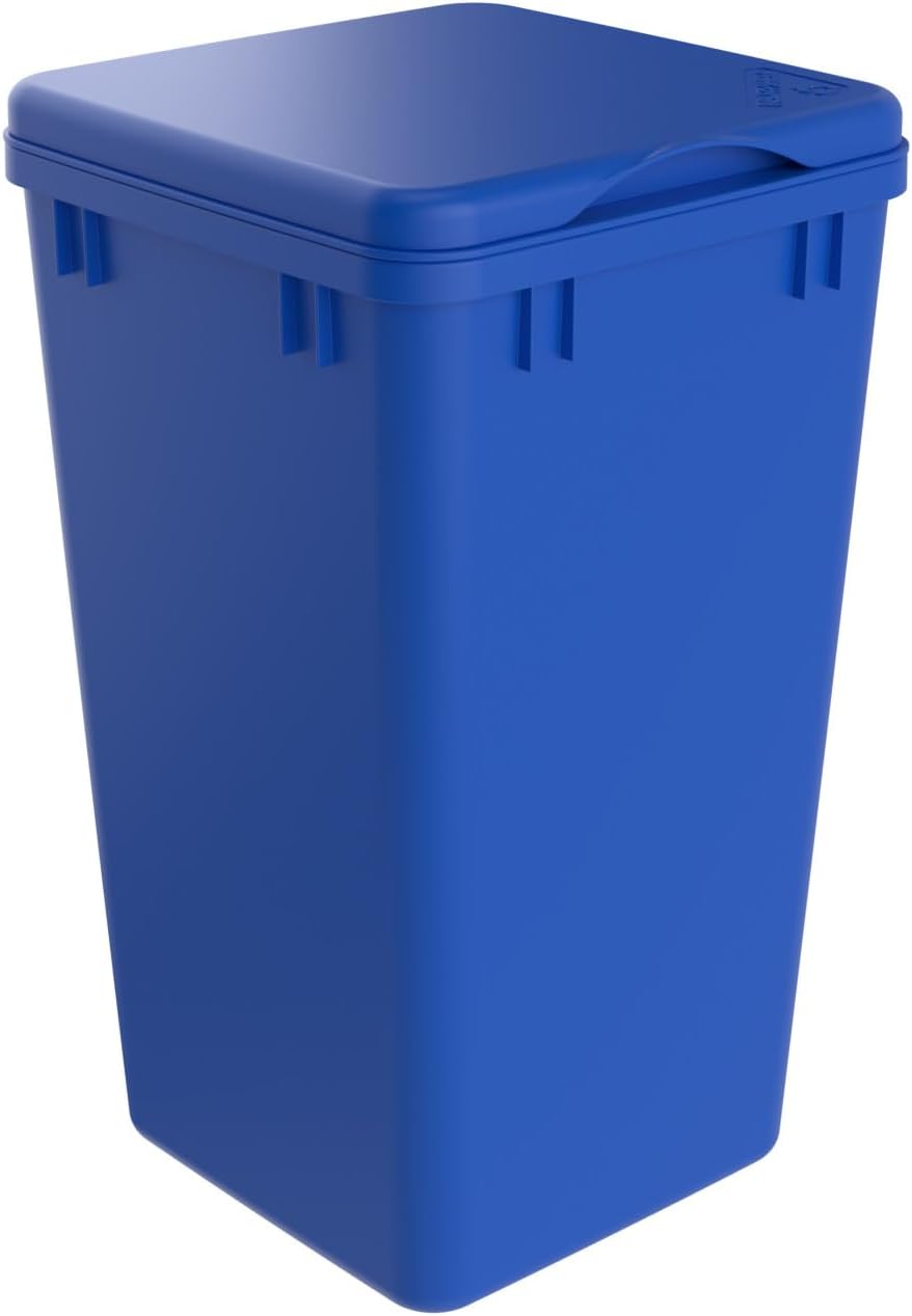 Rev-A-Shelf 35 Qt Under Sink Garbage Can Lid for Base Kitchen and Bathroom Cabinet, Replacement Plastic Trash Bin Lid Only, White, RV-35-LID-1