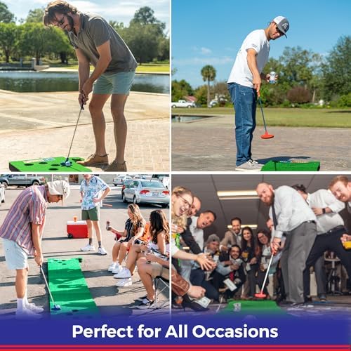PutterBall Golf Accessories Set – Includes 2 Premium Putters & 2 Balls – Replacement Set for PutterBall Pong Game – Indoor Outdoor Putting