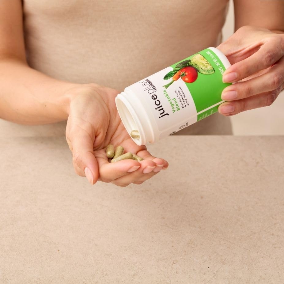 JuicePlus+ Fruit & Vegetable Blend, 2 Bottles (60+60 Servings) | Made from 20 whole fruits & vegetables — peels, leaves, seeds included — convenient daily fruit and veggie blend