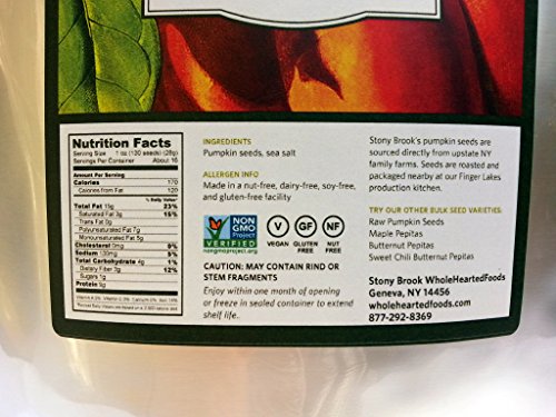 Stony Brook Pepitas (Roasted Pumpkin Seeds) - 16 oz.