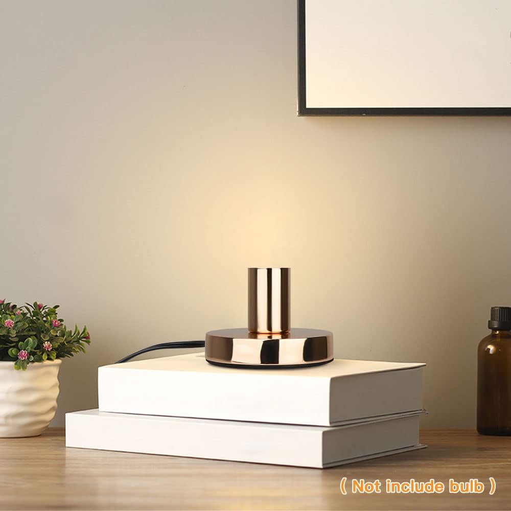 Helunsi Industrial Table Lamp Base, Black E26 E27 Lamp Base Without Shade
