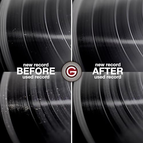 GrooveWasher Vinyl Record Cleaning Kit – Handcrafted Hardwood Handle with Scratch-Free Microfiber Pad