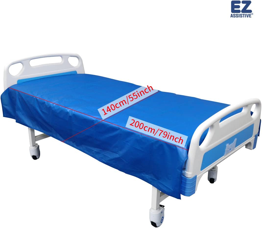 EZ Assistive 56"*78" Flat Slide Sheet Reusable and Washable Patient Transfer Sheet for Patient in-Bed Transferring and Repositioning Easy Apply and