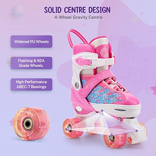Gonex Roller Skates for Girls Kids Women with Light-Up Wheels