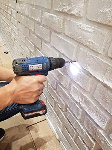 Faux Brick Wall Panels, 3D FRP Wall Panel Resin Fiberglass Material for House Exterior and Interior Use 32 sq.ft/Box (Matt White, New London)