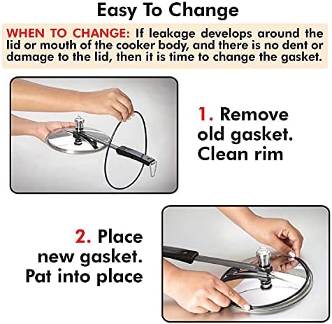 HAWKINS Rubber Gasket Sealing Ring for 2–4 L Pressure Cookers (Black) – Set of 2, Baby Gaskets
