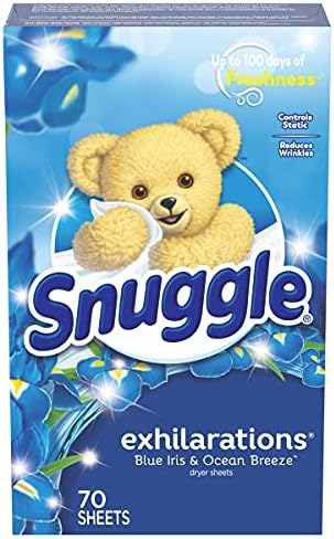 Snuggle Fabric Softener Dryer Sheets, Blue Iris & Ocean Breeze, 70 Count