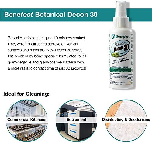 Benefect Botanical Decon 30 Disinfectant Cleaner - All Natural Formula for Effective Cleaning Power - Ideal for Restoration Jobs & Water Damage - 20476 - 1 Gallon