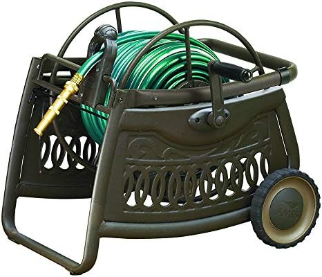AMES 2517000 NeverLeak Decorative Metal Cart 150-Foot Hose Capacity