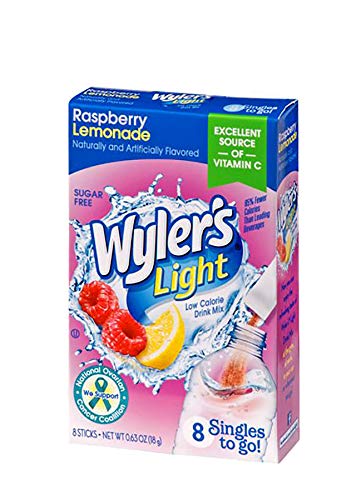 Wyler's Light raspberry-lemonade singles to go, sugar free, 8 packets per box (pack of 4 boxes)