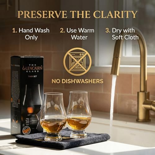 GLENCAIRN Whiskey Glass, Gift Set of 2 in Twin Carton | Glencairn Official Whisky Glass | Twin Pack