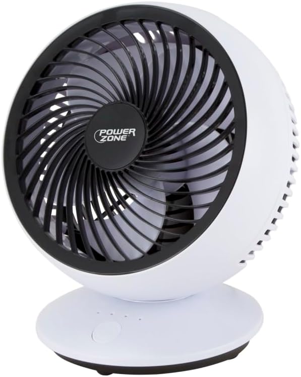 POWERZONE FAN USB OSC TABLE WHITE 6IN