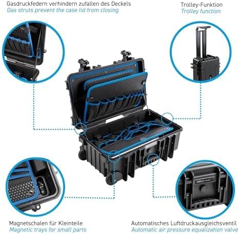 B&W International Jumbo 6700 Outdoor Tool Case with Pocket Tool Boards, Black