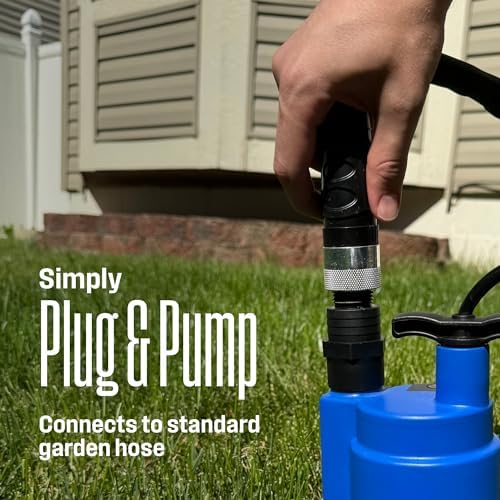 Westinghouse Sump Pump 1/4 HP 25 GPM Submersible Water Pump Thermoplastic Portable Utility Pump High Flow Water Removal for Swimming Pool Garden