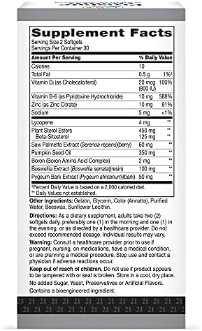 21st Century Prostate Health with Beta-Sitosterol 125mg