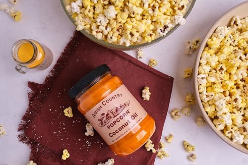Amish Country Popcorn | Oil and Seasoning Variety Pack | Coconut Oil - 30 oz and Ballpark ButterSalt Popcorn Salt - 5.5 oz | Old Fashioned