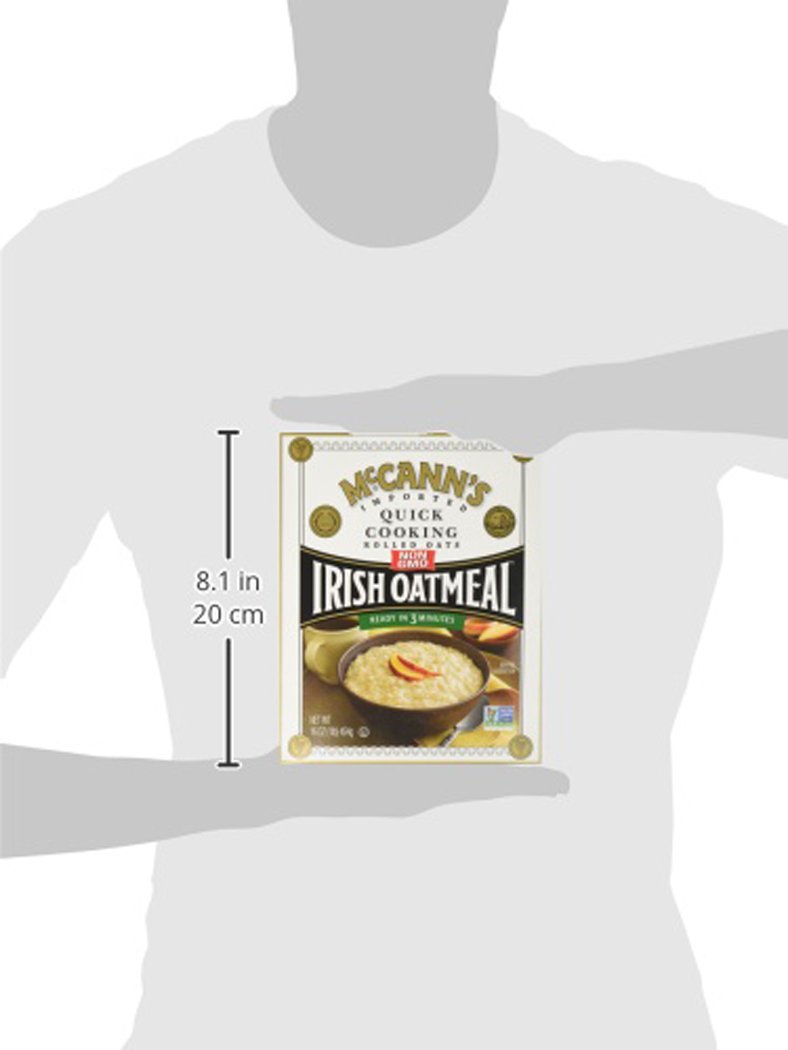 McCANN'S Irish Oatmeal, Quick Cooking Rolled Oats, 16-Ounce Boxes (Pack of 6)