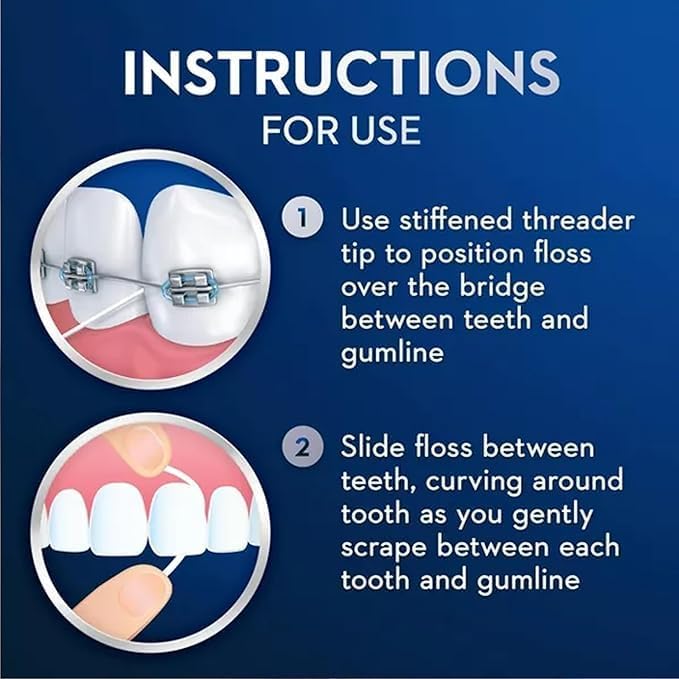 Oral-B Threader Floss, 30-Count: 6 envelopes of 5 threaders.