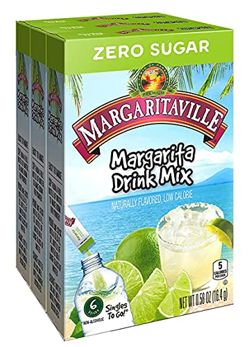 Margaritaville singles to go water drink mix - pina colada flavored, non-alcoholic powder sticks (6 boxes with 6 packets each - 36 total servings), 0.70 ounce (pack of 6)
