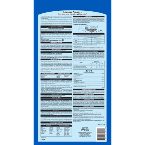 Fertilome (11907) Crabgrass Preventer + Lawn Food 20-0-3, 16 lbs | Dithiopyr + 20-0-3 NPK granules - Pre-emergent crabgrass + broadleaf control - Spring lawn care users