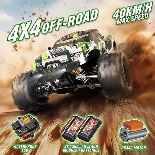 1:18 All Terrain RC Car for Adults & Boys (HS18-05), 4WD Off-Road RC Truck High Speed Fast 40+ KPH