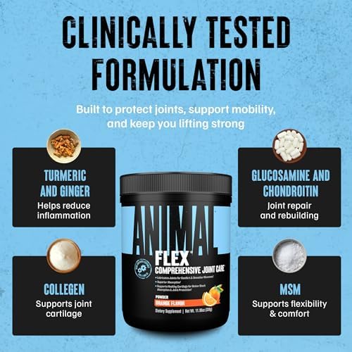 Animal Flex - Glucosamine Chondroitin Joint Supplement for Women and Men Discomfort with Turmeric, MSM, Boswellia for Cartilage, Joint Health, Muscles, Back, Knees, Shoulder, and Hip, 44 Packs