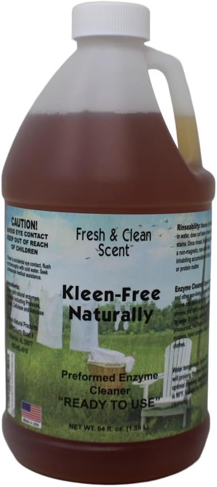 Naturally Preformed Enzyme Cleaner, Enzyme Solution, Multi-Purpose Cleaner, Laundry Additive and More - Concentrate - Original Scent - 128oz (1 Gallon)