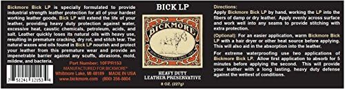 Bickmore Bick LP Leather Conditioner 8 oz, Scratch Repair | Heavy-duty preservative protects, softens and restores dry, cracked leather. Made in USA.