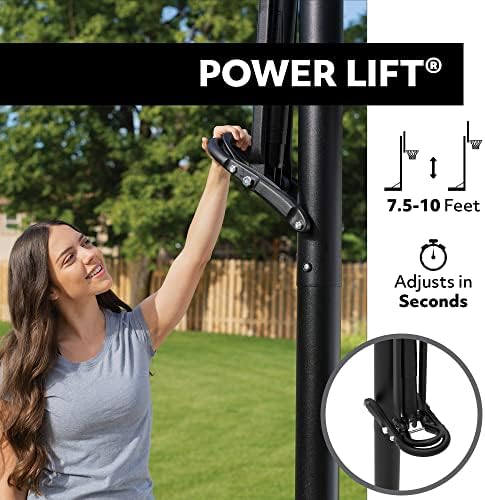 Lifetime Adjustable In-Ground Basketball Hoop, Power Lift Height Adjustment 7.5-10 Ft, 54-Inch Acrylic Backboard, Slam-It Pro Rim, Steel-Framed
