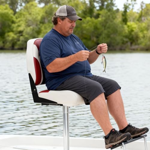 NORTHCAPTAIN Deluxe A Pair of Marine High Back Folding Boat Chair Fishing Boat Seat, for Fishing, Bass/Jon/Pontoon Boat Chairs