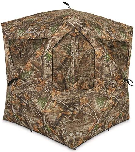 Ameristep Brickhouse Hunting Blind | 3-Person Ground Blind in Mossy Oak Break-Up Country, One Size