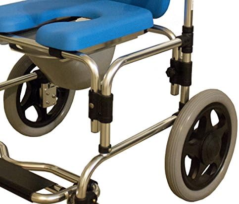 Platinum Health Baltic Professional Transport Shower/Commode Chair-Padded, Polyurethane or Polyvinyl Chloride