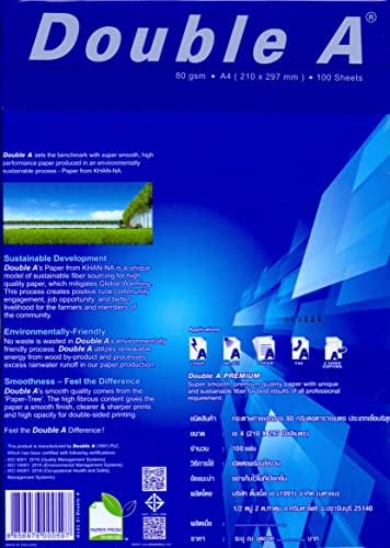 A4 Size Premium Printer Paper - Great for Printing Professional Documents - 21 lb - 8.3" x 11.7" (100 Sheets, White)