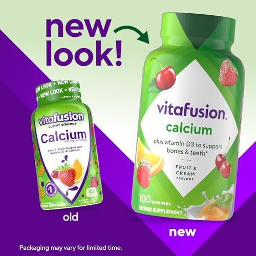 Calcium Gummies | 500 mg | 100 Adult Gummy Vitamins for Women and Men
