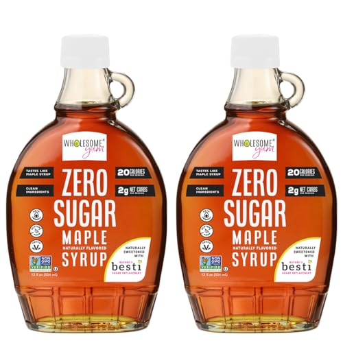 Wholesome Yum Zero Sugar Maple Syrup, Monk Fruit Allulose Keto Maple Syrup