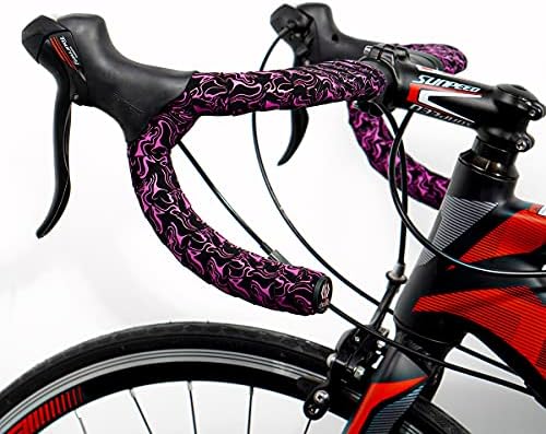 Chooee Road Bike Handlebar Tape,2PCS Bicycle Bar Tape,Red/Blue/Green/Yellow/Orange/Purple/Silver/Black