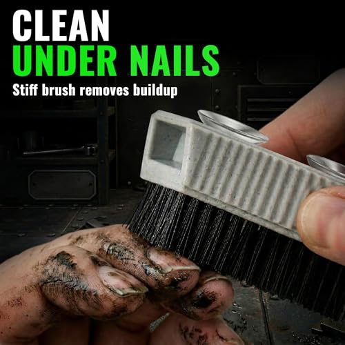 Heavy Duty Liquid Mechanic Hand Cleaner, 32 Fl Oz Pump Top, Nail Brush