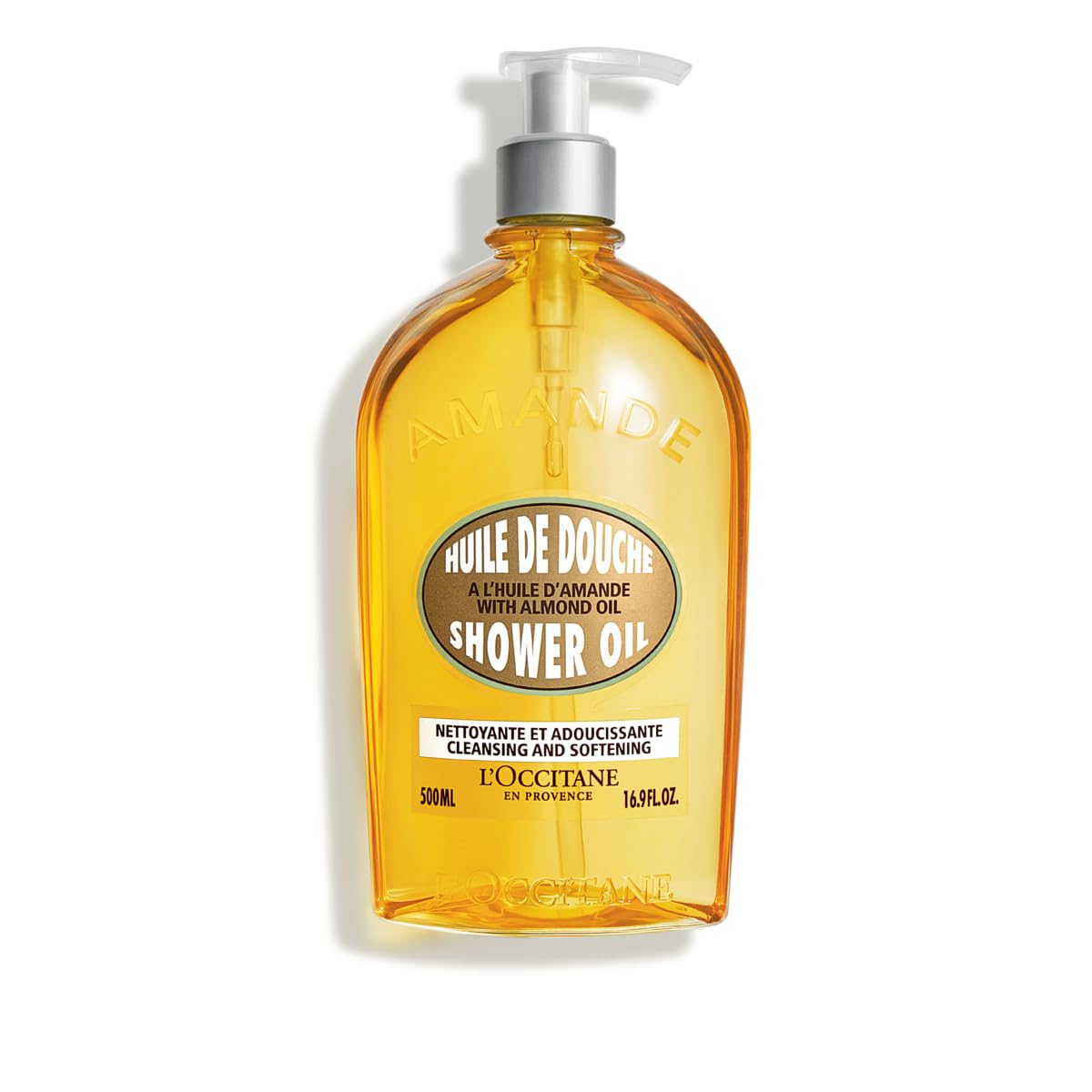 L'OCCITANE Almond Shower Oil, Cleansing Body Wash & Shaving Base, Vegan | Purifies & smooths, non-drying, milky lather, gentle, nourishes, versatile, daily use, self-care essential, luxury skincare