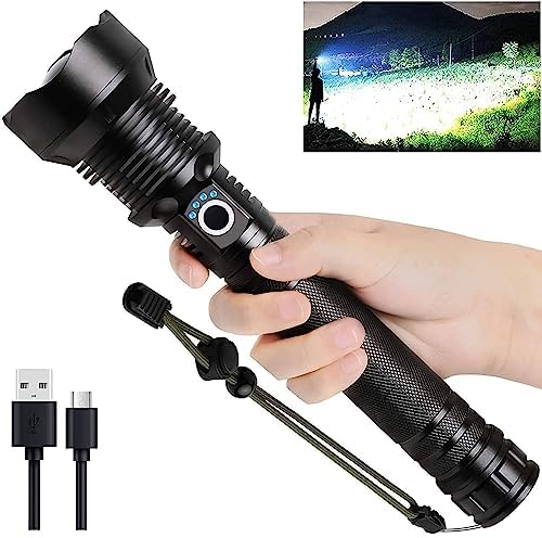 Lylting Rechargeable LED Flashlights High Lumens, 99, 000 Lumens Super Bright Flashlight with 5 Modes & Waterproof