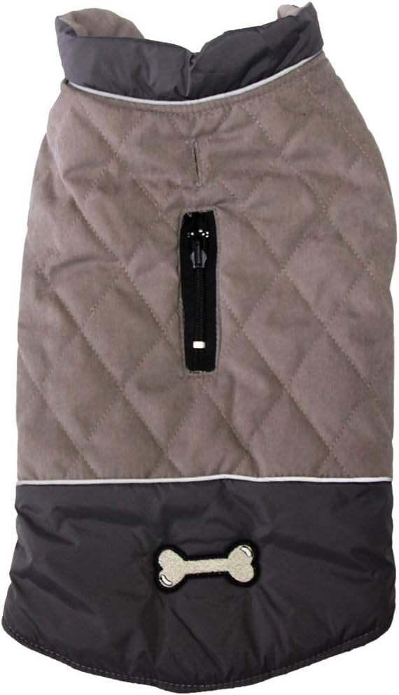 Vecomfy Reversible Dog Coat for Small Dogs with 2 Leash Openings