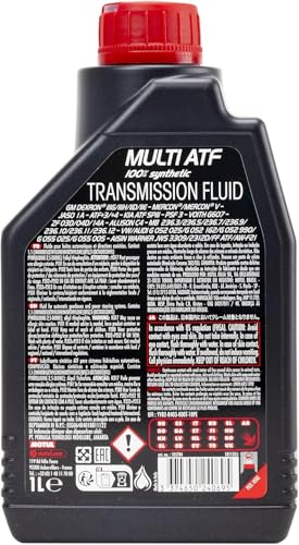 Motul Multi ATF 100% Synthetic Automatic Transmission Fluid – Multi-Vehicle ATF for Dexron III, Mercon & Import Applications, Smooth Shifting & Wear Protection, 1 Liter