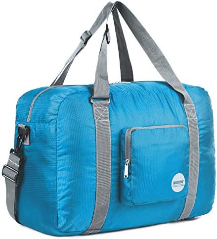 WANDF Foldable Personal Item Bag, Carry on Travel Duffle Bag | Frontier Airline Underseat Fit, 18x14x8 inches, Weekend Overnight Trips, Packable