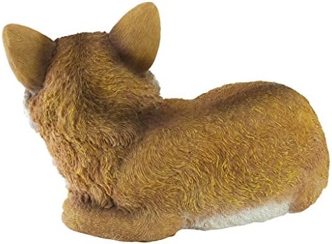Design Toscano Simon The Woodland Fox Indoor/Outdoor Garden Statue for Patio, Pool or Lawn, 18 Inch Tall, Cast Stone Resin, Red Orange Paint