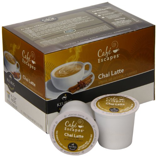 Cafe Escapes Chai Latte K-Cups, 16 Count (Packaging May Vary)