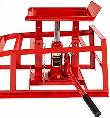 Stark 2 Pieces Auto Ramp Low Profile Car Lift Service Ramps Truck Trailer Garage Automotive Hydraulic Lift Repair Frame (Red)